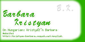 barbara kristyan business card